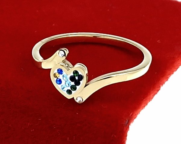 ring 19,00mm gold stainless steel