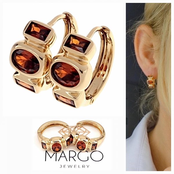 gold plated earrings with exclusive cubic zirconia