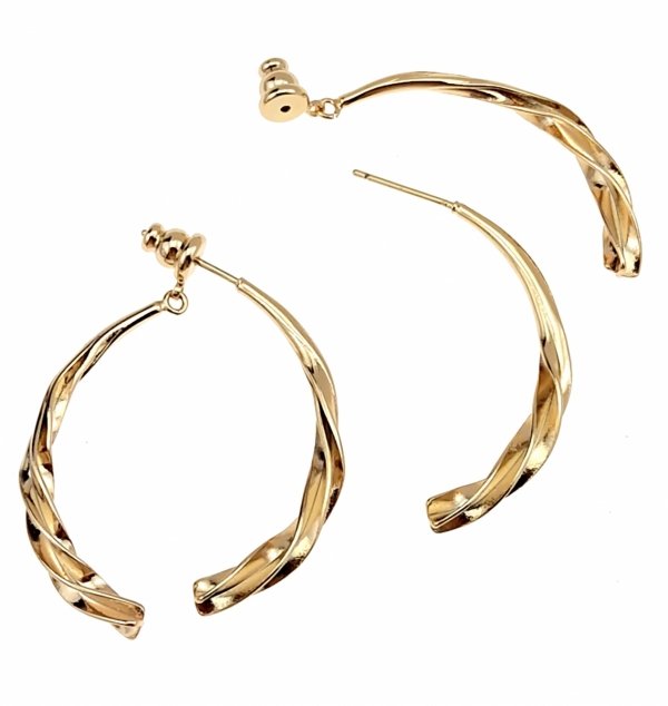 gold plated earrings with exclusive cubic zirconia
