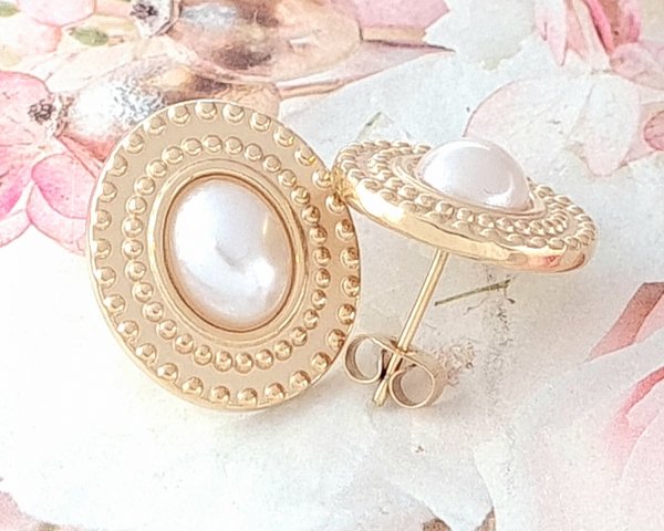 gold plated earrings with exclusive cubic zirconia