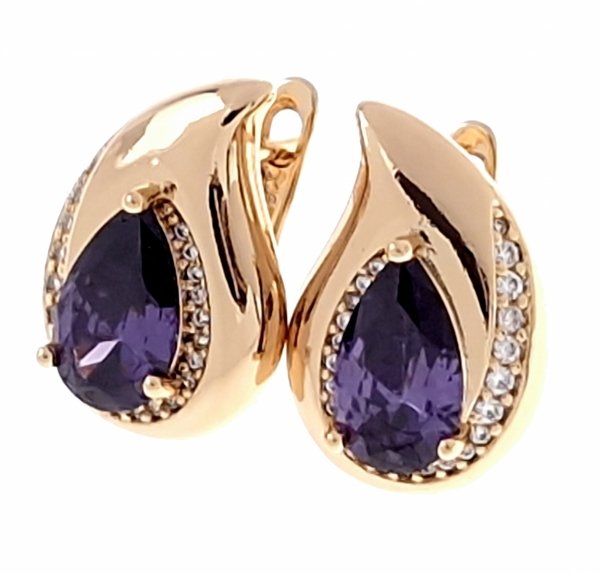 exclusive swarovski gold-plated earrings