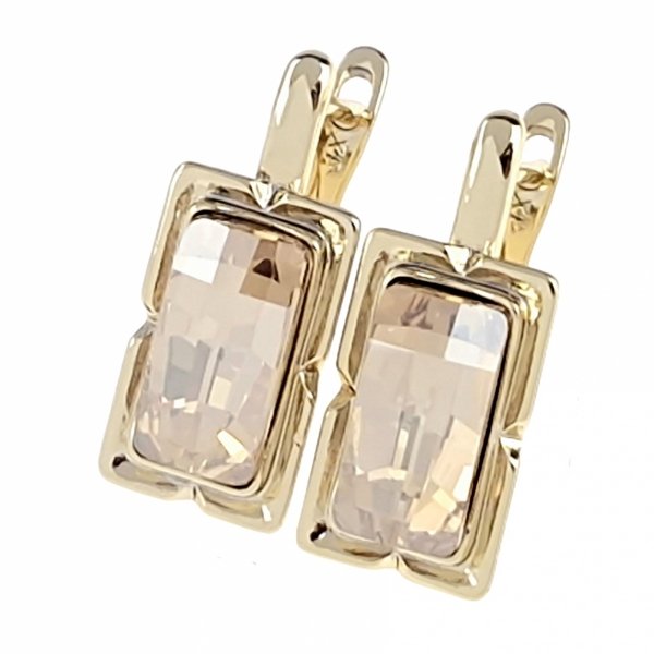 gold plated earrings with exclusive cubic zirconia