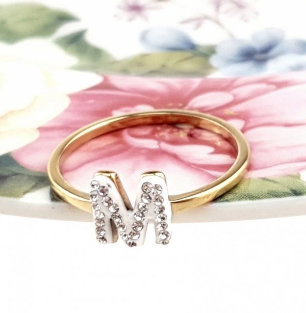 ring 19,30mm gold stainless steel