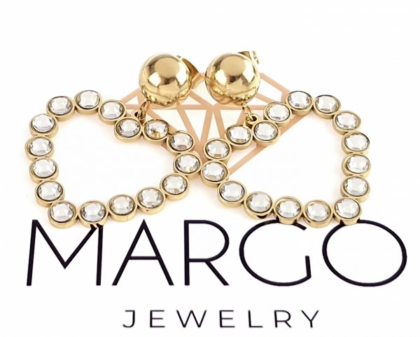 gold earrings made of stainless steel