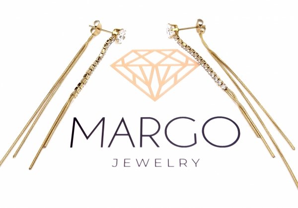 gold earrings made of stainless steel