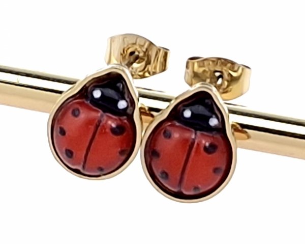 gold earrings made of stainless steel
