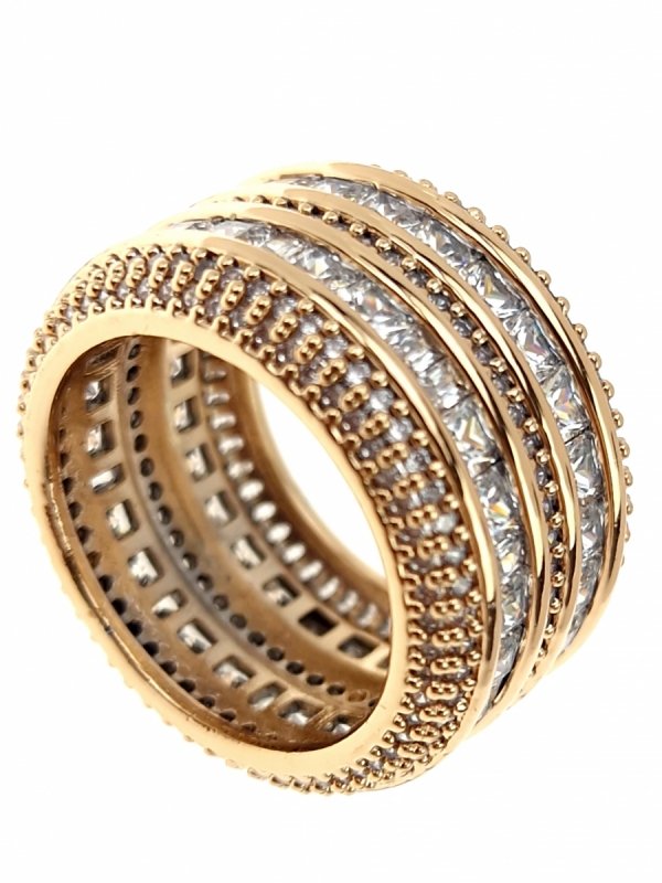 gold ring 18,60mm. gold-plated engagement xuping