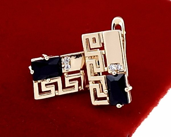 exclusive swarovski gold-plated earrings