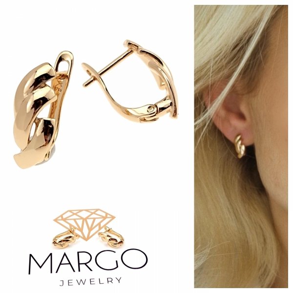 gold plated earrings with exclusive cubic zirconia