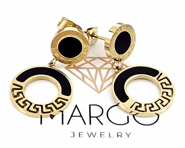gold earrings made of stainless steel