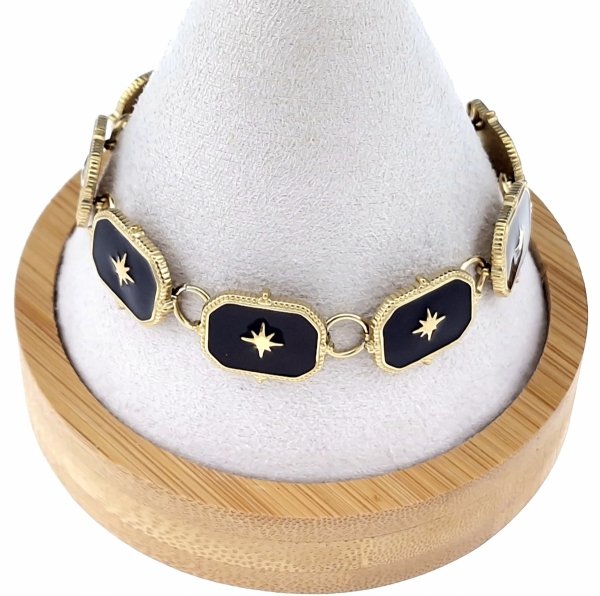 BRACELET GOLD CELEBRITY STAINLESS STEEL