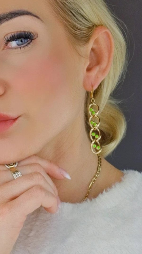 gold earrings made of stainless steel
