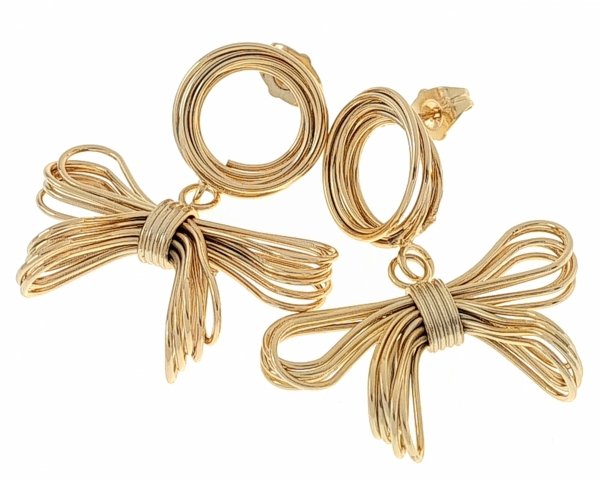 gold plated earrings with exclusive cubic zirconia