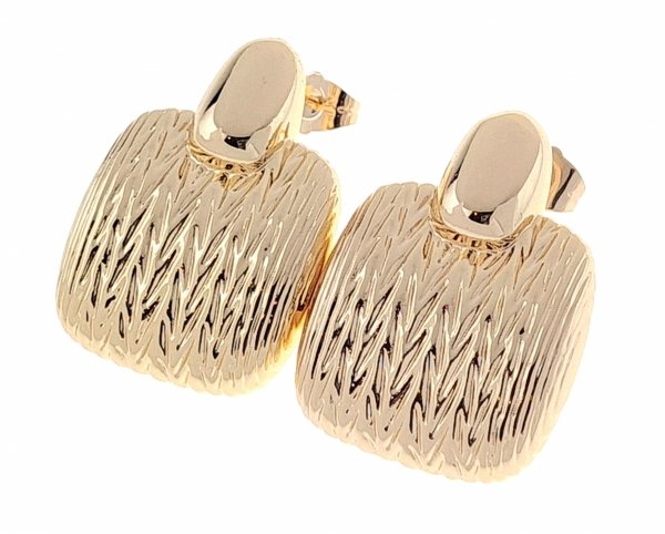 gold plated earrings with exclusive cubic zirconia