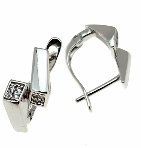 gold plated earrings with exclusive cubic zirconia
