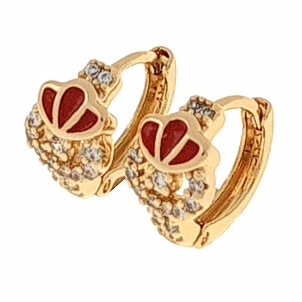 gold plated earrings with exclusive cubic zirconia