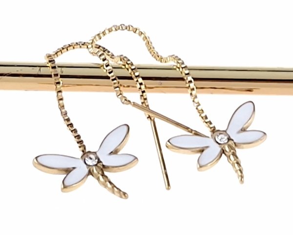 gold earrings made of stainless steel