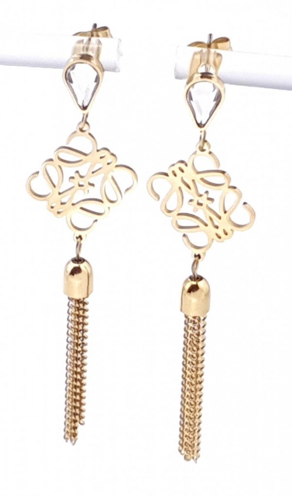 gold earrings made of stainless steel