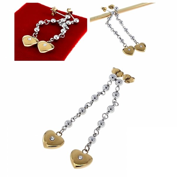 gold earrings made of stainless steel