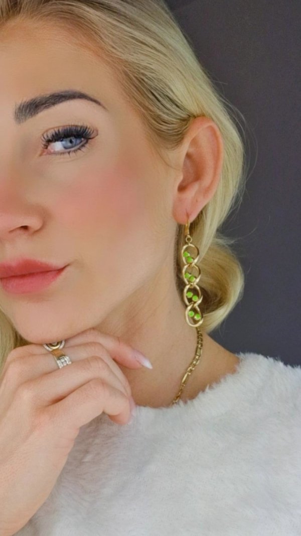 gold earrings made of stainless steel