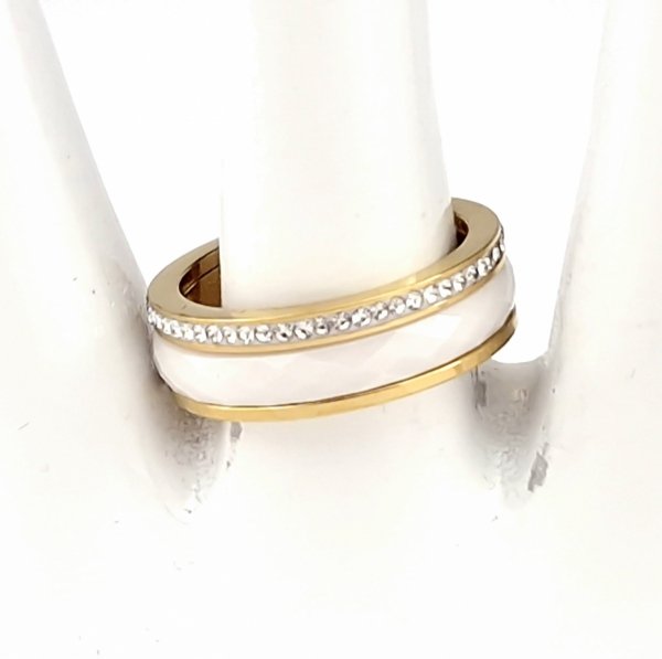 ring 19,00mm gold stainless steel