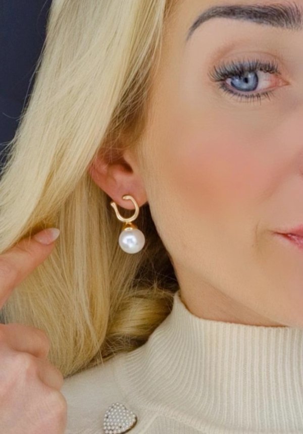 gold plated earrings with exclusive cubic zirconia