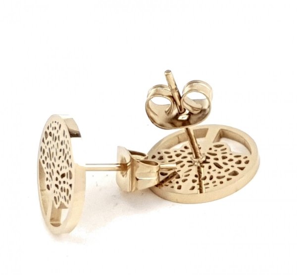 gold earrings made of stainless steel