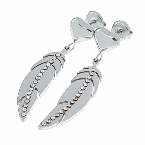 gold earrings made of stainless steel