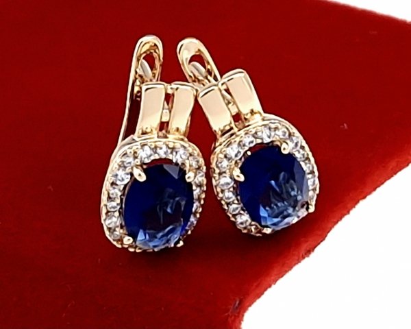 exclusive swarovski gold-plated earrings