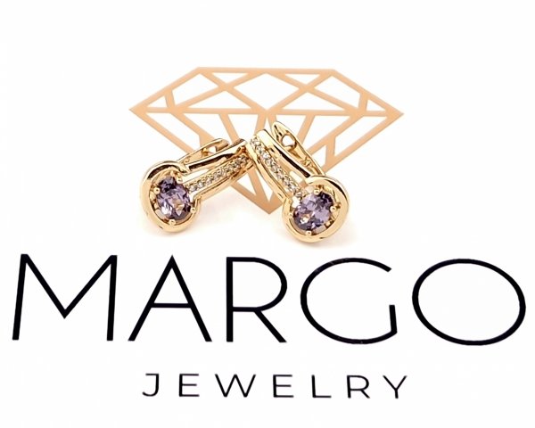 exclusive swarovski gold-plated earrings