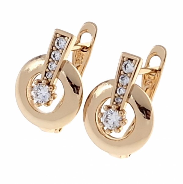 exclusive swarovski gold-plated earrings