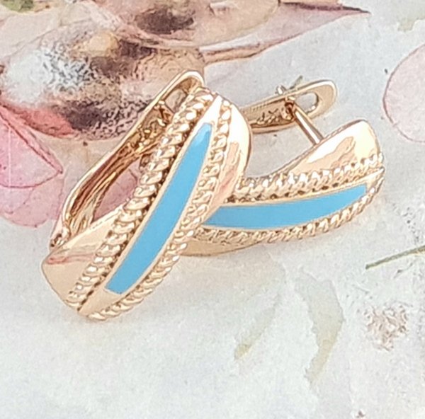 gold plated earrings with exclusive cubic zirconia