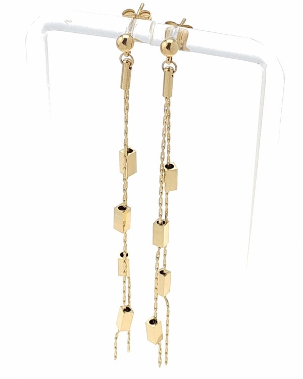 gold earrings made of stainless steel