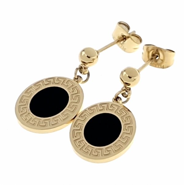 gold earrings made of stainless steel
