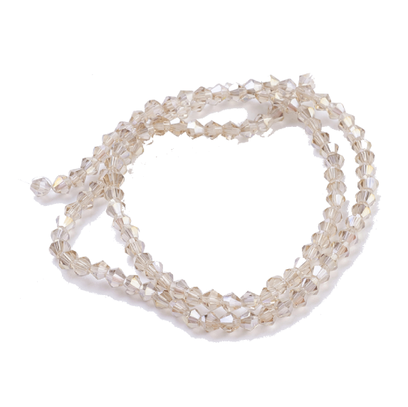 Glass beads faceted strands