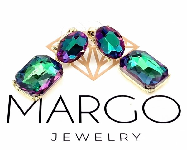 gold plated earrings with exclusive cubic zirconia