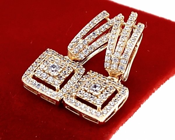 exclusive swarovski gold-plated earrings