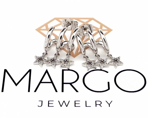 gold plated earrings with exclusive cubic zirconia