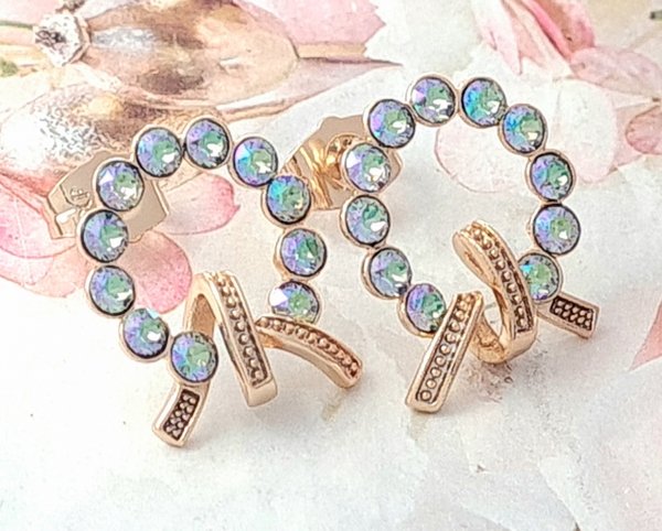exclusive swarovski gold-plated earrings