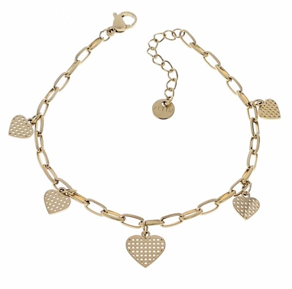 BRACELET GOLD CELEBRITY STAINLESS STEEL