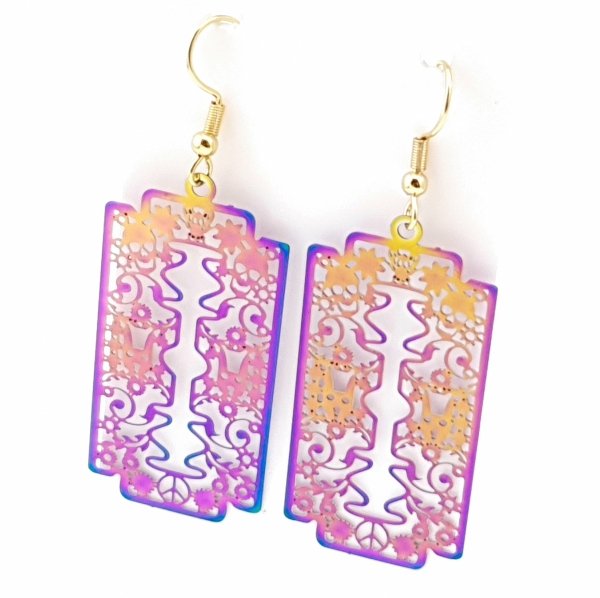 EARRINGS SILVER STAINLESS STEEL CELEBRITY