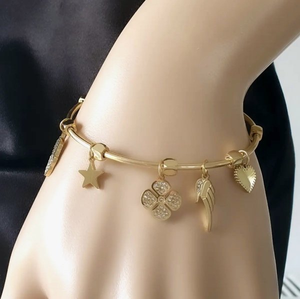 BRACELET GOLD CELEBRITY STAINLESS STEEL