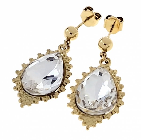 gold earrings made of stainless steel