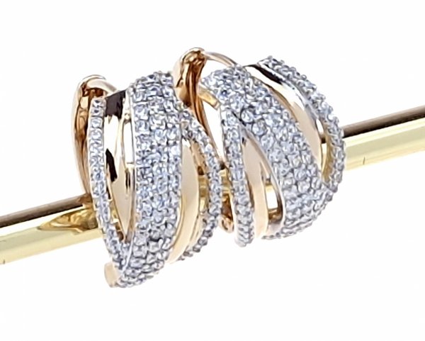 exclusive swarovski gold-plated earrings