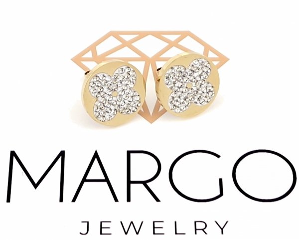 gold earrings made of stainless steel