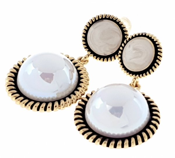 gold plated earrings with exclusive cubic zirconia