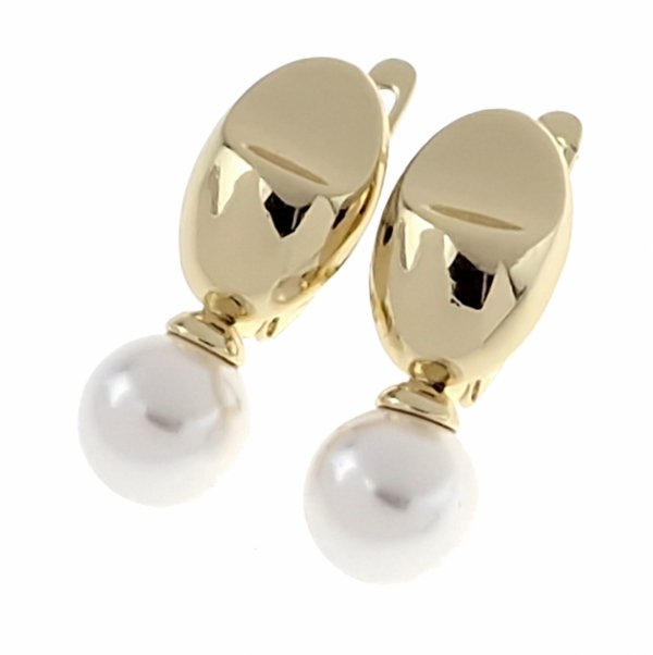 gold plated earrings with exclusive cubic zirconia