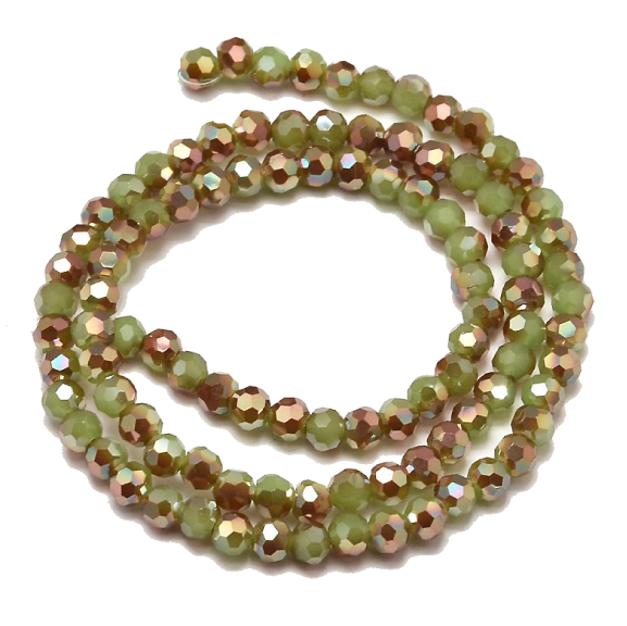 Glass beads faceted strands