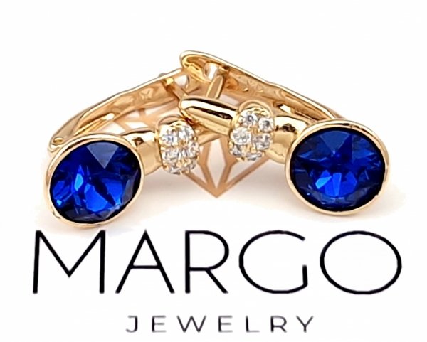 exclusive swarovski gold-plated earrings