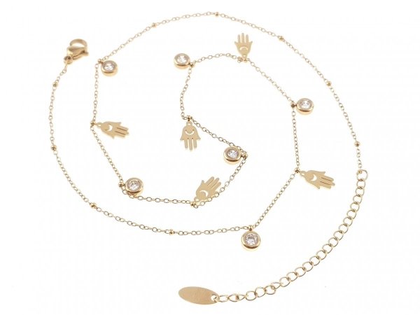 GOLD CHAIN NECKLACE celebrity STAINLESS STEEL